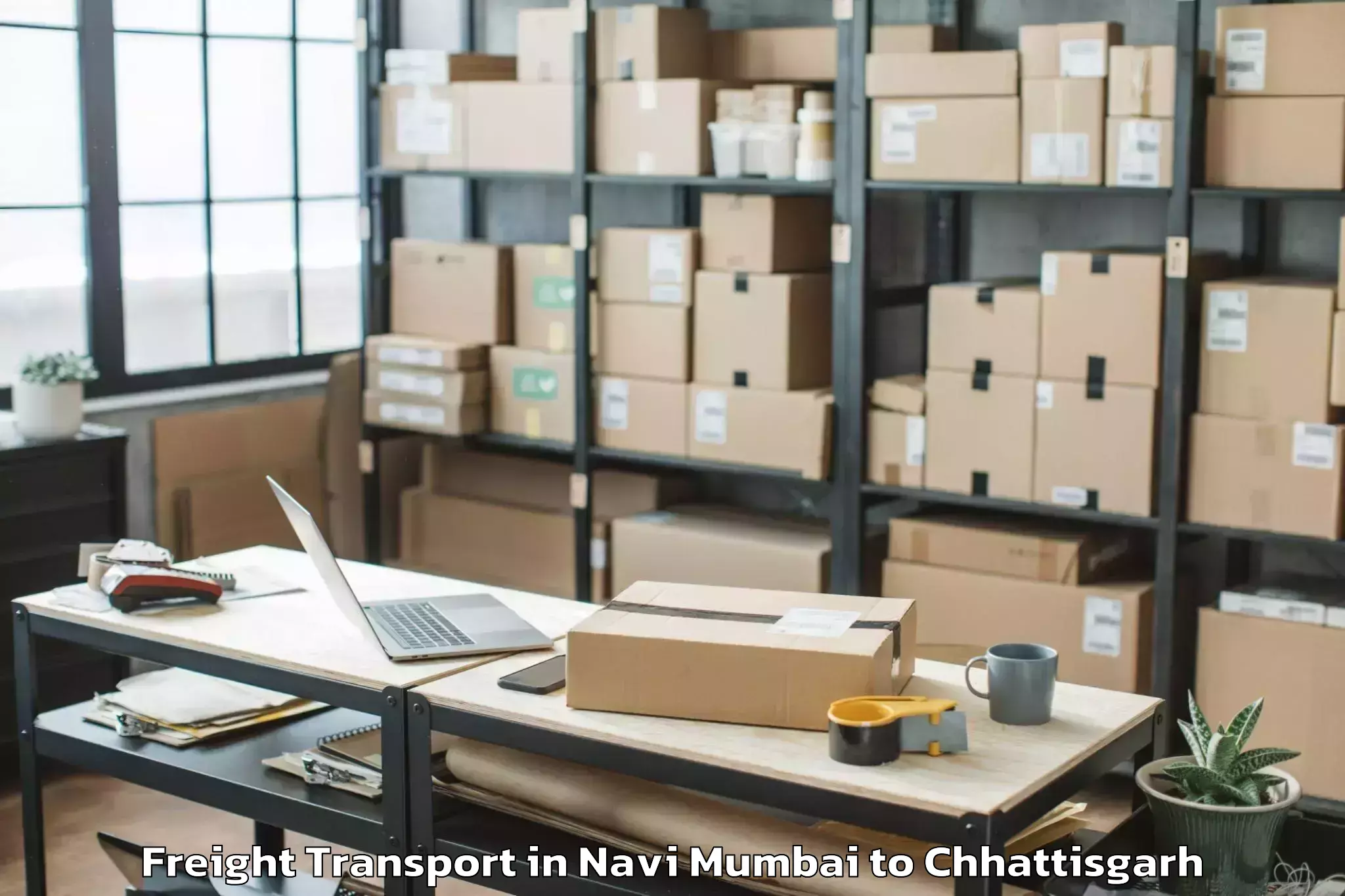 Top Navi Mumbai to Nagri Freight Transport Available